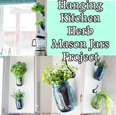 Hanging Kitchen Herb Mason Jars Project