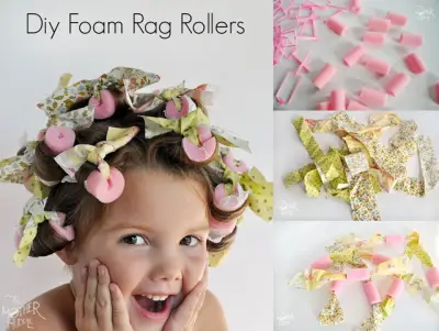 Homemade Foam Rag Rollers for No Heat Hair Curling