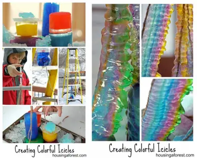 How To Make Winter Rainbow Color Icicles