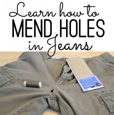 Learning How To Mend Holes In Jeans