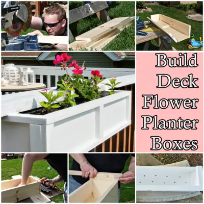 Build Deck Flower Planter Boxes