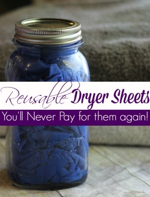Homemade Reusable Essential Oil Dryer Sheets