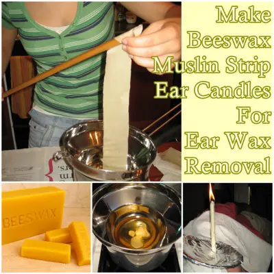Make Beeswax Muslin Strip Ear Candles For Ear Wax Removal