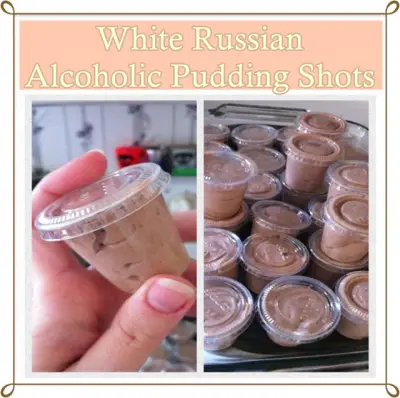 White Russian Alcoholic Pudding Shots