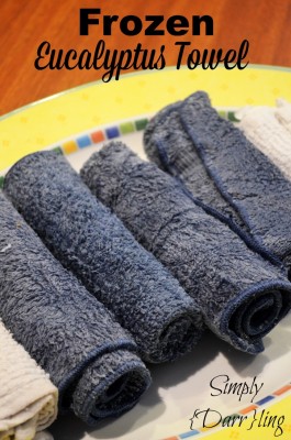 Frozen Eucalyptus Essential Oil Towels For Cooling Headache Relief