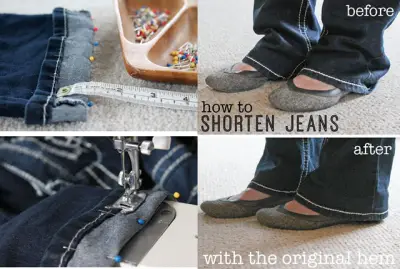 How to Shorten Jeans While Keeping The Original Jeans Hem