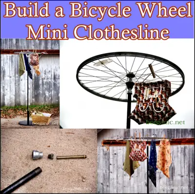 Build a Bicycle Wheel Mini Clothesline