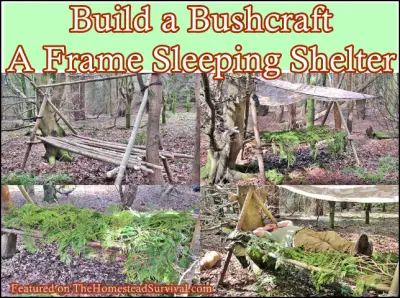 Build a Bushcraft A Frame Sleeping Shelter