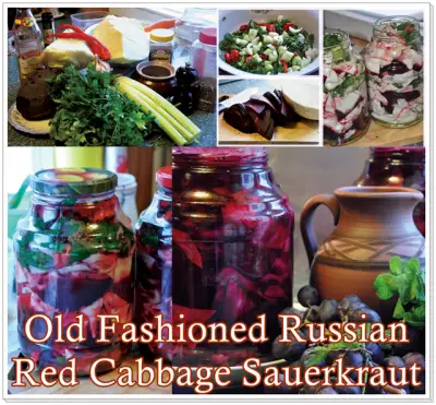 Old Fashioned Russian Red Cabbage Sauerkraut