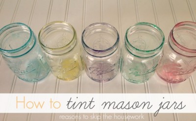 How to Color Tint Mason Jars for Craft Projects