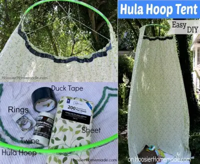 Create a Hula Hoop Privacy Tent for Camping