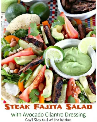 Delicious Steak Fajita Summer Salad 