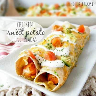 Homemade Chicken and Sweet Potato Enchiladas