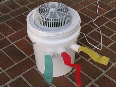 Homemade Portable 5 Gallon Bucket Air Conditioner 