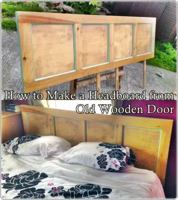 how to make a headboard from old wooden door