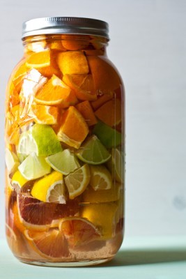 Homemade Infused Citrus Fruit Cocktail Liqueur