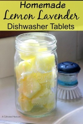 Homemade Lavender Lemon Dishwasher Tablets