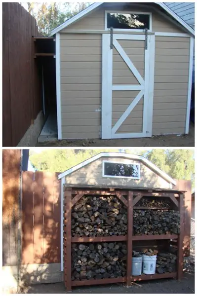 8 X 20 Pallet Shed With Firewood Storage