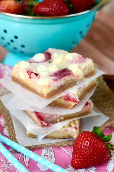 Strawberries And Cream On A Sugar Cookie Crust Bars