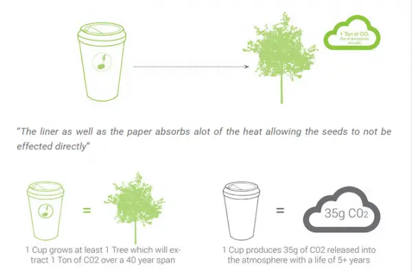 Biodegradable Coffee Cups Embedded With Seeds Grow Into Trees