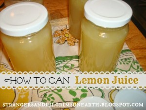 Canning Lemon Juice
