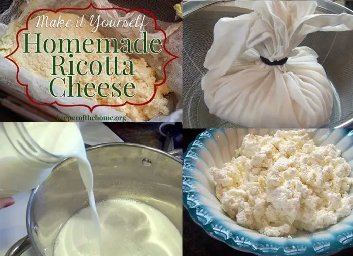 Homemade Ricotta Cheese Recipe made from Milk