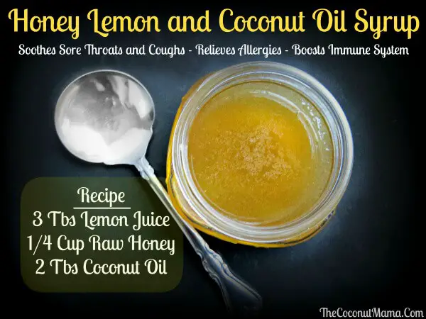 Lemon Honey Coconut Oil Cough Syrup Recipe