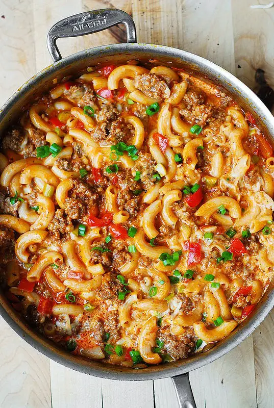 Cast Iron Skillet Sausage Mac and Cheese Recipe