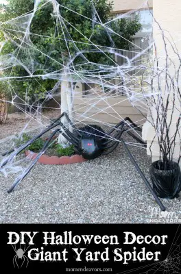 Homemade Halloween Giant Spider in a Spiderweb