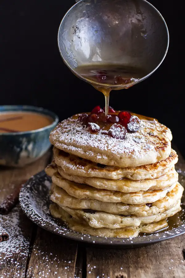 Cranberry and Butter Rum Pancakes Recipe