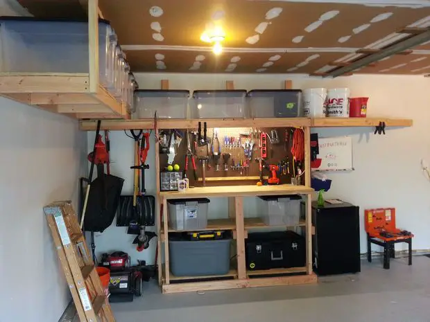 Build an Organizing Garage Storage and Work Bench DIY Project