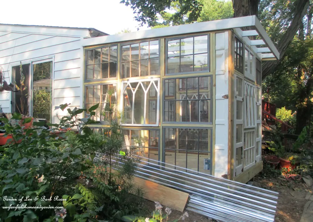 Build a Garden Greenhouse with Old Windows