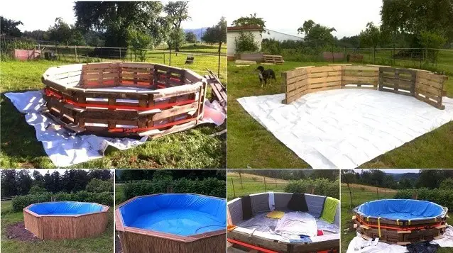 Homemade Wood Pallet Swimming Pool Project