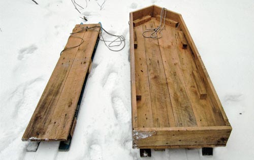 Ski Sleds for Hauling Supplies Prove Useful