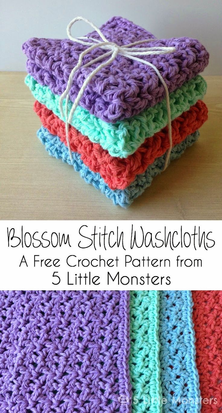 Homemade Crochet Cotton Washcloths Project