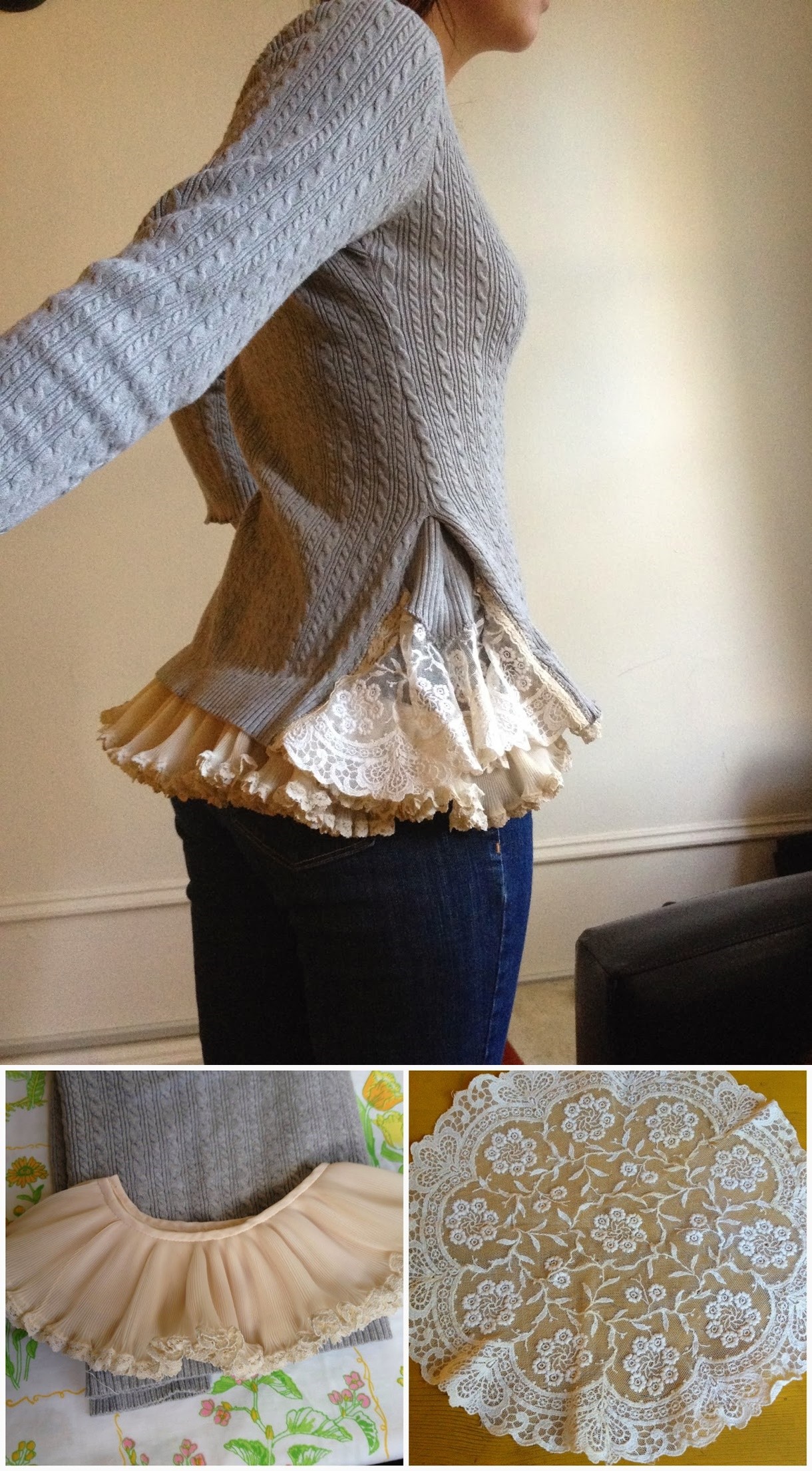 Make a Romantic Lace Sweater from Pieces