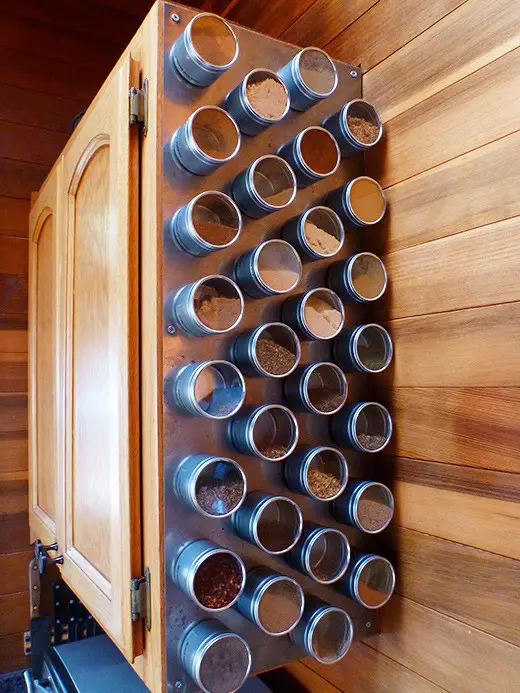 End of Kitchen Cabinet Magnetic Spice Rack Project