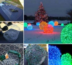 Homemade Giant Yard Christmas Light Balls - The Homestead Survival