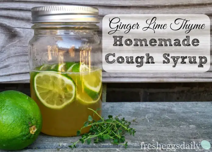 Homemade Lime Ginger Thyme Cough Syrup Recipe