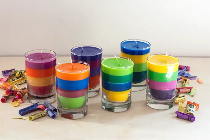 Homemade Recycled Crayon Candles Project
