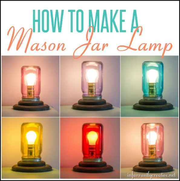 Homemade Mason Jar Table Lamp DIY Project 