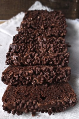 Homemade Chocolate Brownie Bread Loaf