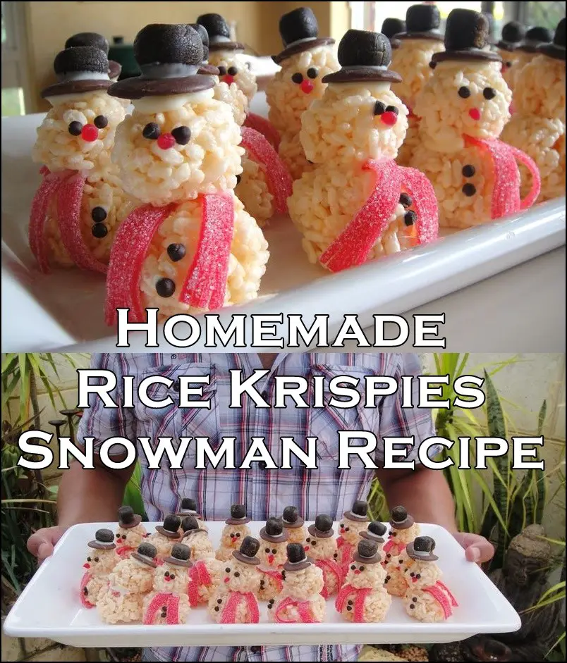 Homemade Rice Krispies Snowman Recipe