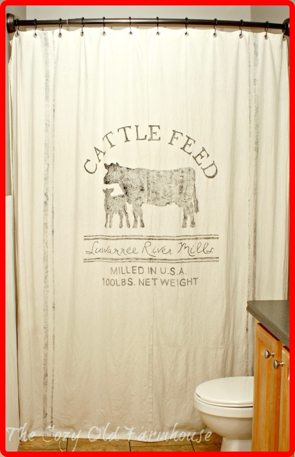 Homemade Homesteading Shower Curtain Project