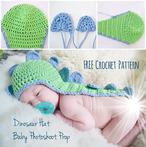 Homemade Baby Dinosaur Hat Crochet Project