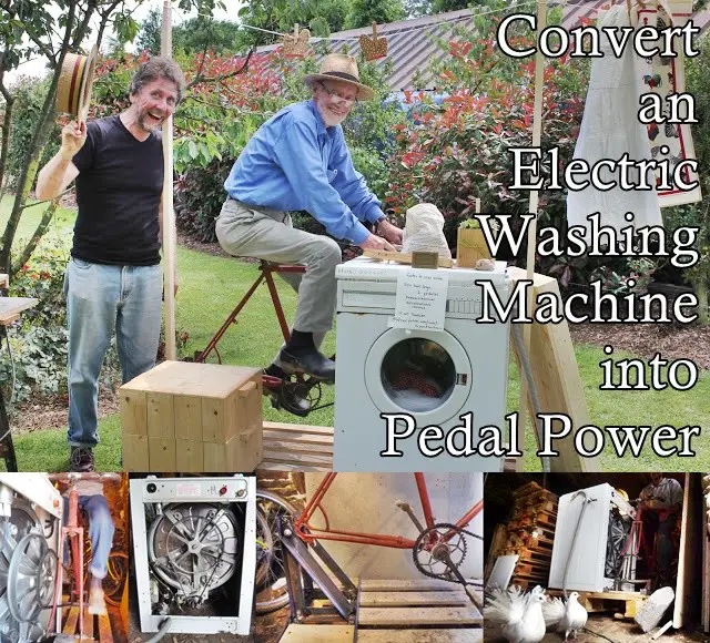 Convert an Electric Washing Machine into Pedal Power
