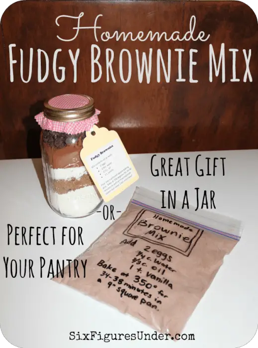 Homemade Fudge Brownie Mix in a Jar Recipe
