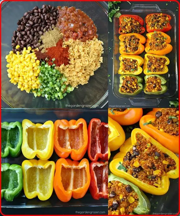 Homemade Mexican Quinoa Stuffed Peppers Recipe