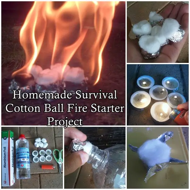 Homemade Survival Cotton Ball Fire Starter Project