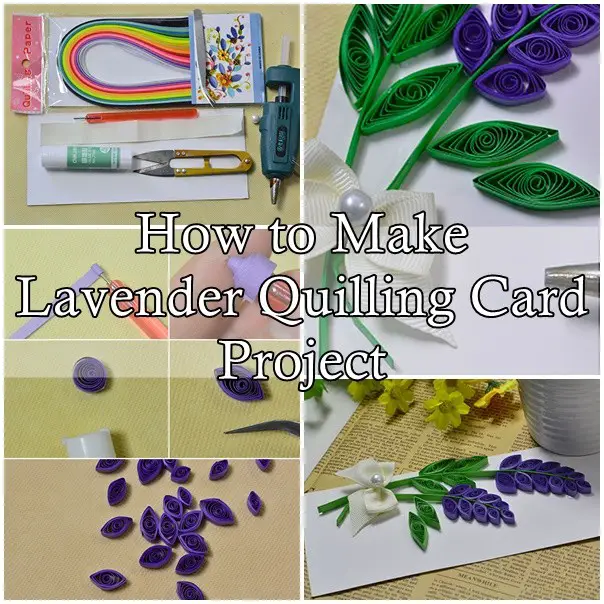 How to Make Lavender Quilling Card Project